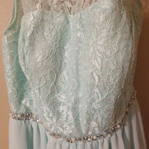 Green prom party dress